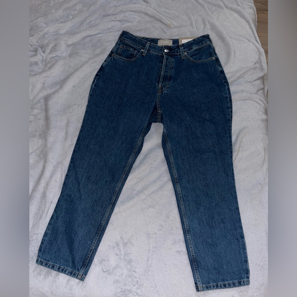 Classic High-Waist Dark Blue Women's Jeans